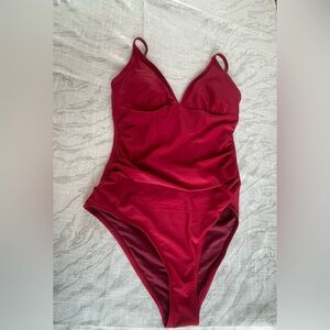 Red One-Piece Swimsuit